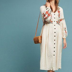 Anthropologie Maeve "Gracie" embroidered boho dres